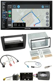 Автомагнитола Alpine 2DIN DAB TMC Bluetooth USB навигация для Alfa Romeo Mito 2014–2018 черная