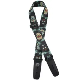 Ремень для гитары Lock-It Straps LIS-103-S38 Poly Plush Series Sugar Skulls