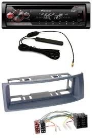 Pioneer CD USB AUX DAB MP3 Autoradio für Renault Scenic Megane bis 03 grau