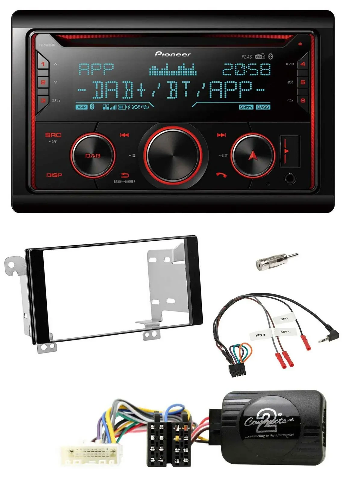 Pioneer 2DIN DAB Lenkrad Bluetooth USB CD Autoradio für Subaru ForesterSJ Imprez