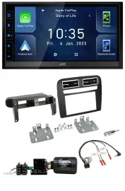 JVC DAB Bluetooth Lenkrad USB 2DIN Autoradio für Fiat Grande Punto 06-09 schwarz