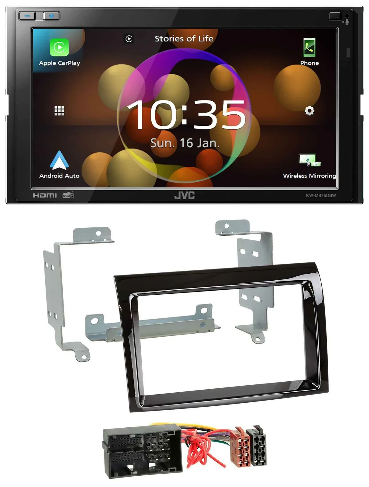 JVC DAB MP3 2DIN Bluetooth USB Autoradio für Fiat Ducato Peugeot Boxer Citroen J