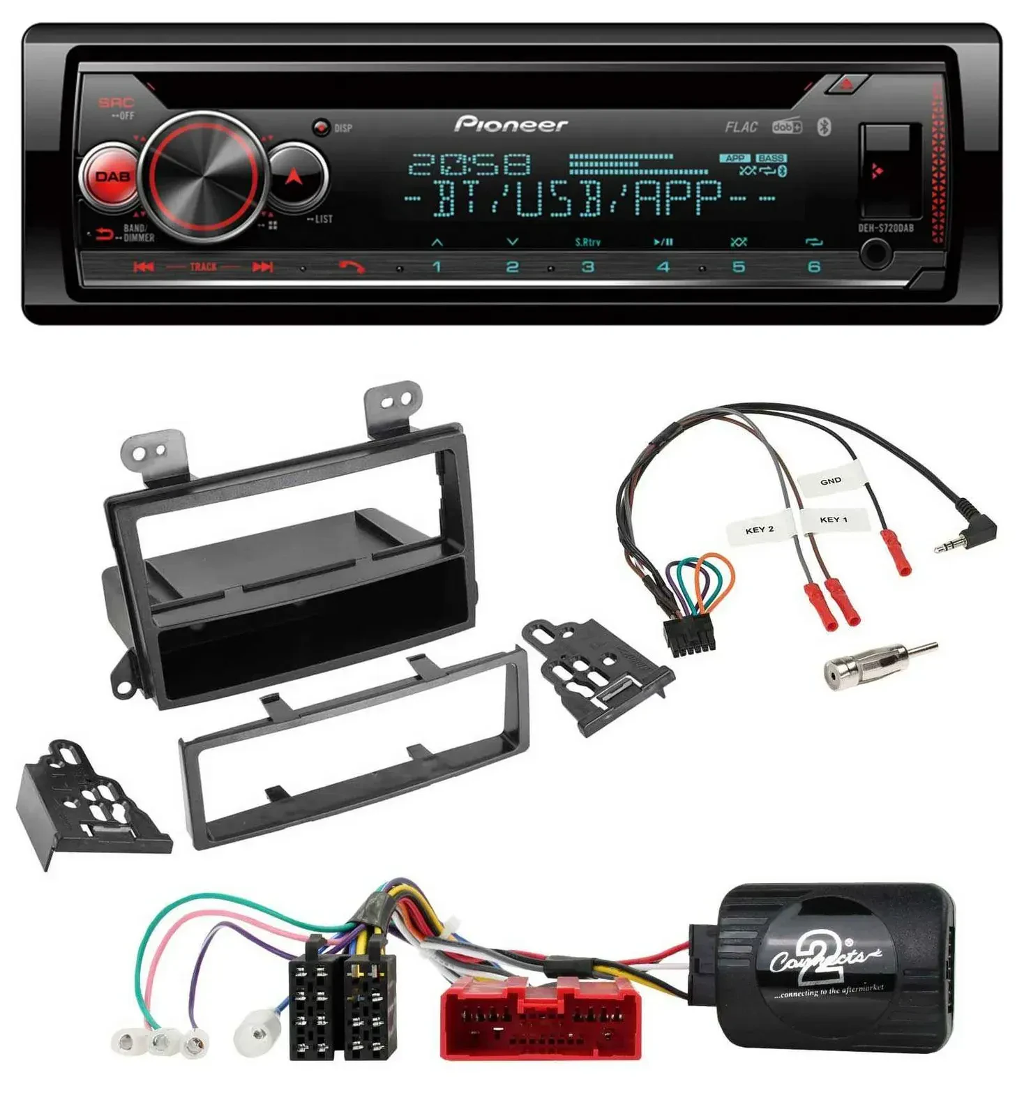 Pioneer Lenkrad DAB CD Bluetooth USB Autoradio für Mazda MPV (2000-2006)