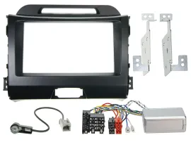 Radioset Lenkradadapter Doppel DIN Autoradio für Kia Sportage III 10-15 schwarz