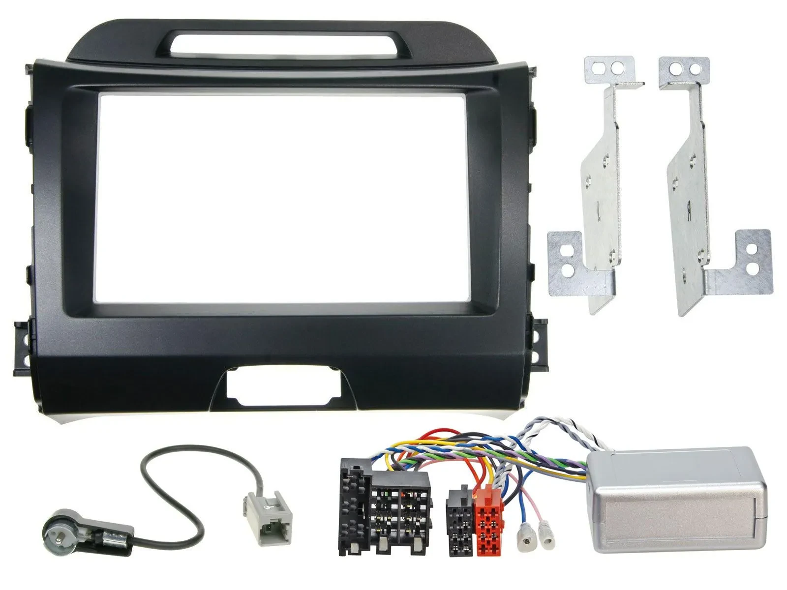 Radioset Lenkradadapter Doppel DIN Autoradio für Kia Sportage III 10-15 schwarz