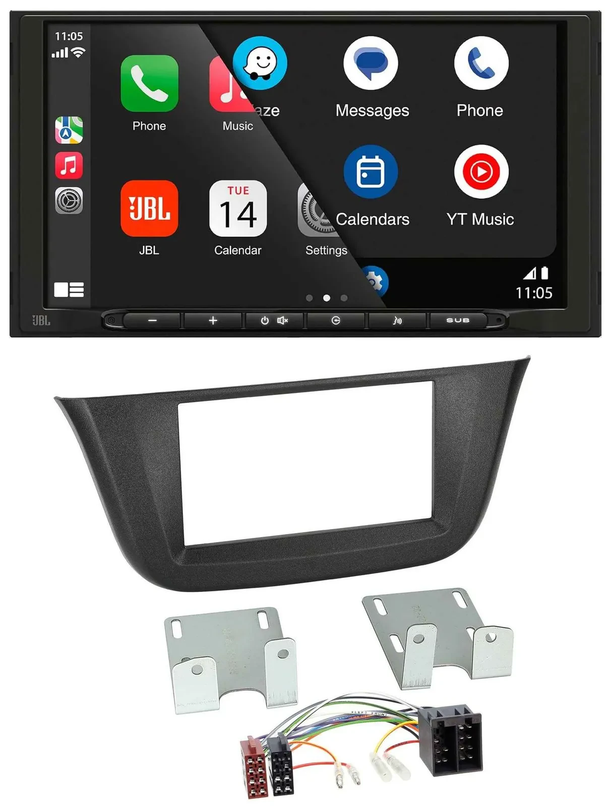 JBL USB 2DIN MP3 Bluetooth AUX Autoradio für Iveco Daily (ab 2014)