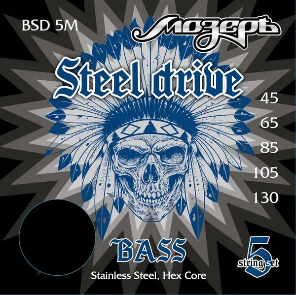 Комплект струн для 5-струнной бас-гитары Мозеръ BSD-5M Steel Drive