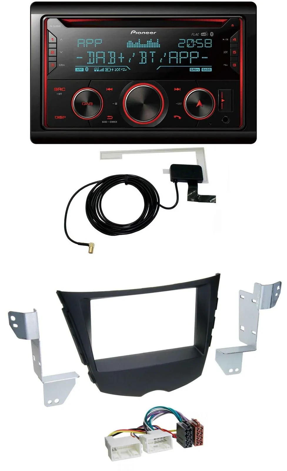 Pioneer 2DIN MP3 DAB USB CD Bluetooth Autoradio für Hyundai Veloster FS ab 2011