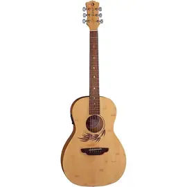 Электроакустическая гитара Luna Woodland Bamboo Parlor Acoustic-Electric Guitar Satin Natural