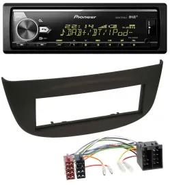 Pioneer Bluetooth USB DAB MP3 Autoradio für Renault Twingo (07-12) schwarz