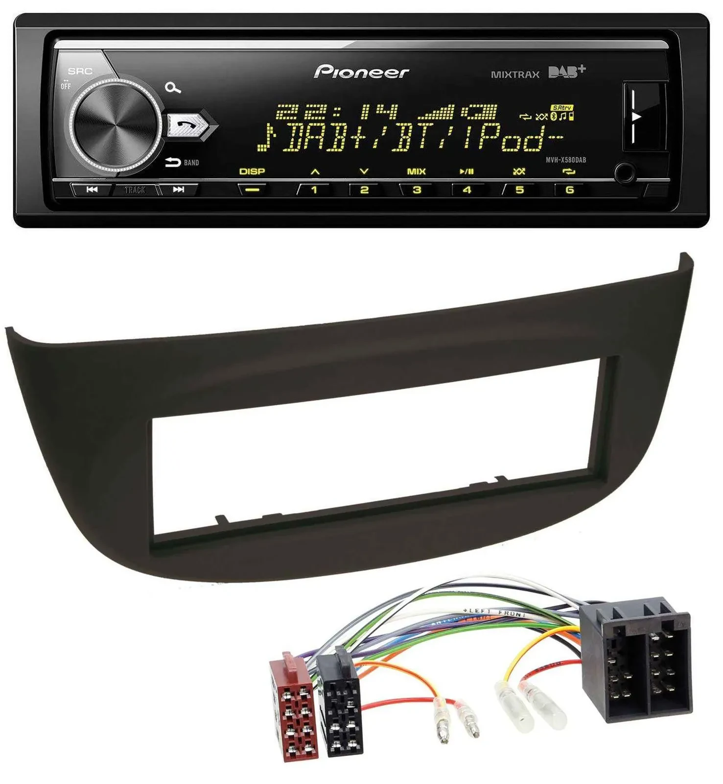 Pioneer Bluetooth USB DAB MP3 Autoradio für Renault Twingo (07-12) schwarz