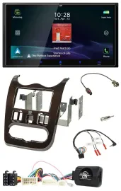 JVC USB Bluetooth 2DIN DAB Lenkrad Autoradio für Dacia ab 12 dunkelbraun
