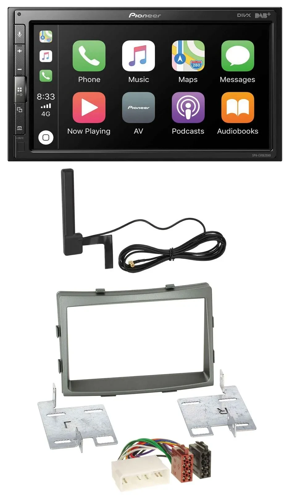 Pioneer USB 2DIN Bluetooth DAB MP3 Autoradio für SSangYong Rodius ab 2013