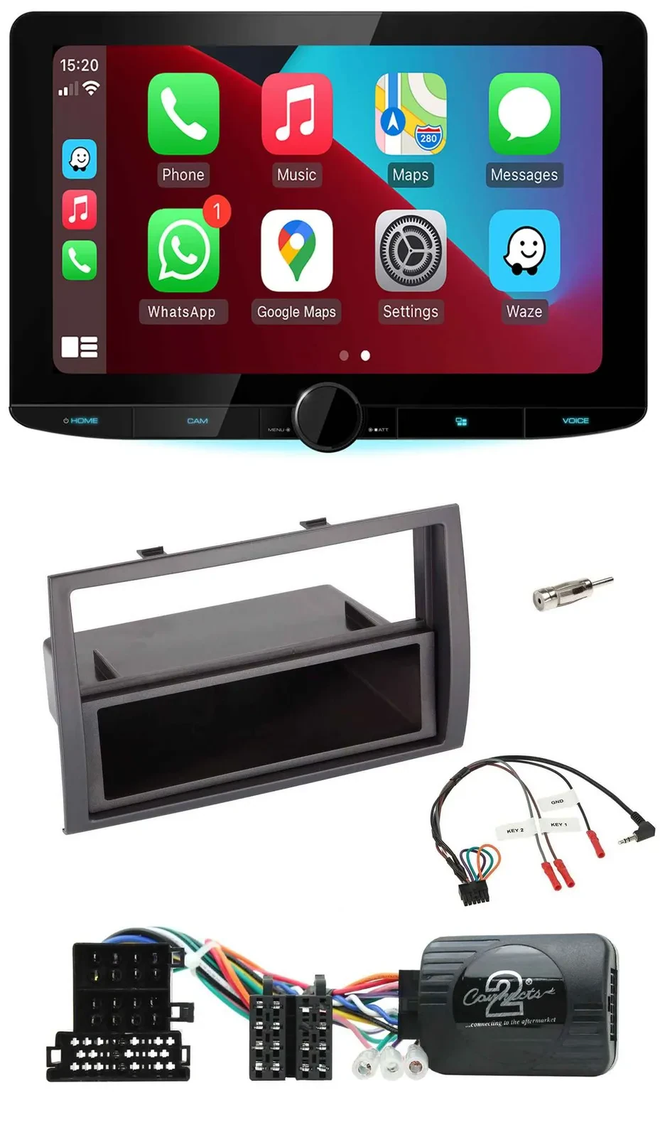 Kenwood Lenkrad USB DAB Bluetooth Autoradio für Citroen Jumper 2008-2011