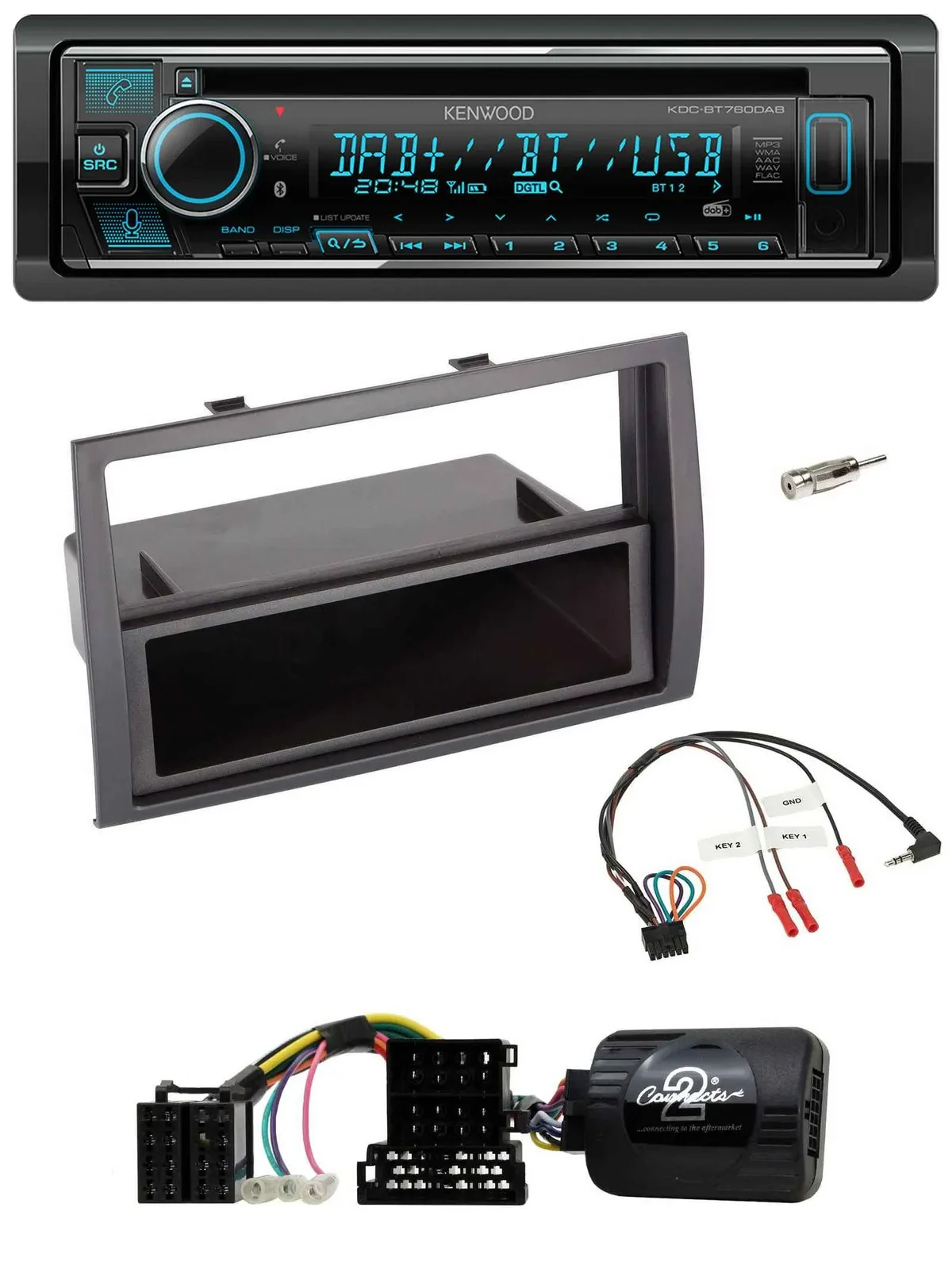 Kenwood Lenkrad Bluetooth DAB USB CD Autoradio für Citroen Jumper Peugeot Boxer