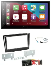 Pioneer USB MP3 DAB 2DIN Bluetooth Autoradio für Fiat Doblo ab 2015 piano schwar