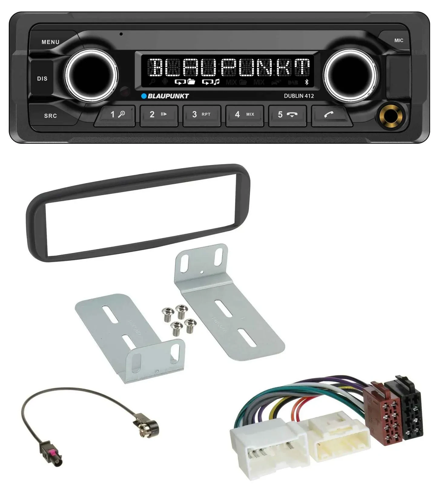 Автомагнитола для Renault Clio (2012–2017) Blaupunkt MP3, Bluetooth, USB, AUX