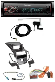 Pioneer Bluetooth DAB USB MP3 Autoradio für Ford Fiesta 08-10 Display schwarz