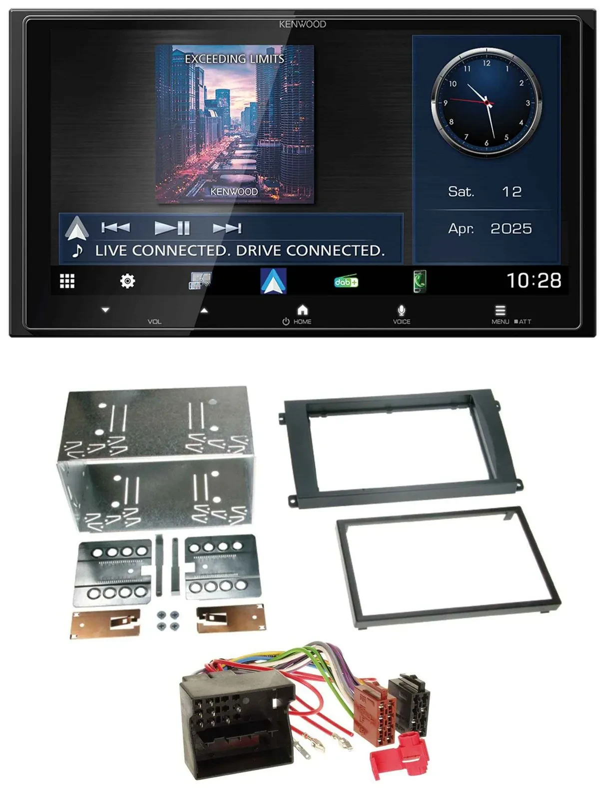 Kenwood Bluetooth 2DIN USB DAB MP3 Autoradio für Porsche Cayenne 2007-2010