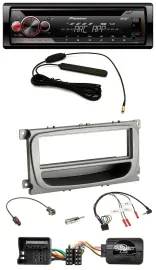 Pioneer CD USB Lenkrad DAB MP3 Autoradio für Ford Mondeo S-Max ab 2007 silber Ab