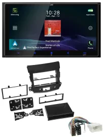 Автомагнитола JVC 2DIN USB Bluetooth DAB MP3 для Citroen C-Crosser/Mitsubishi Outlander