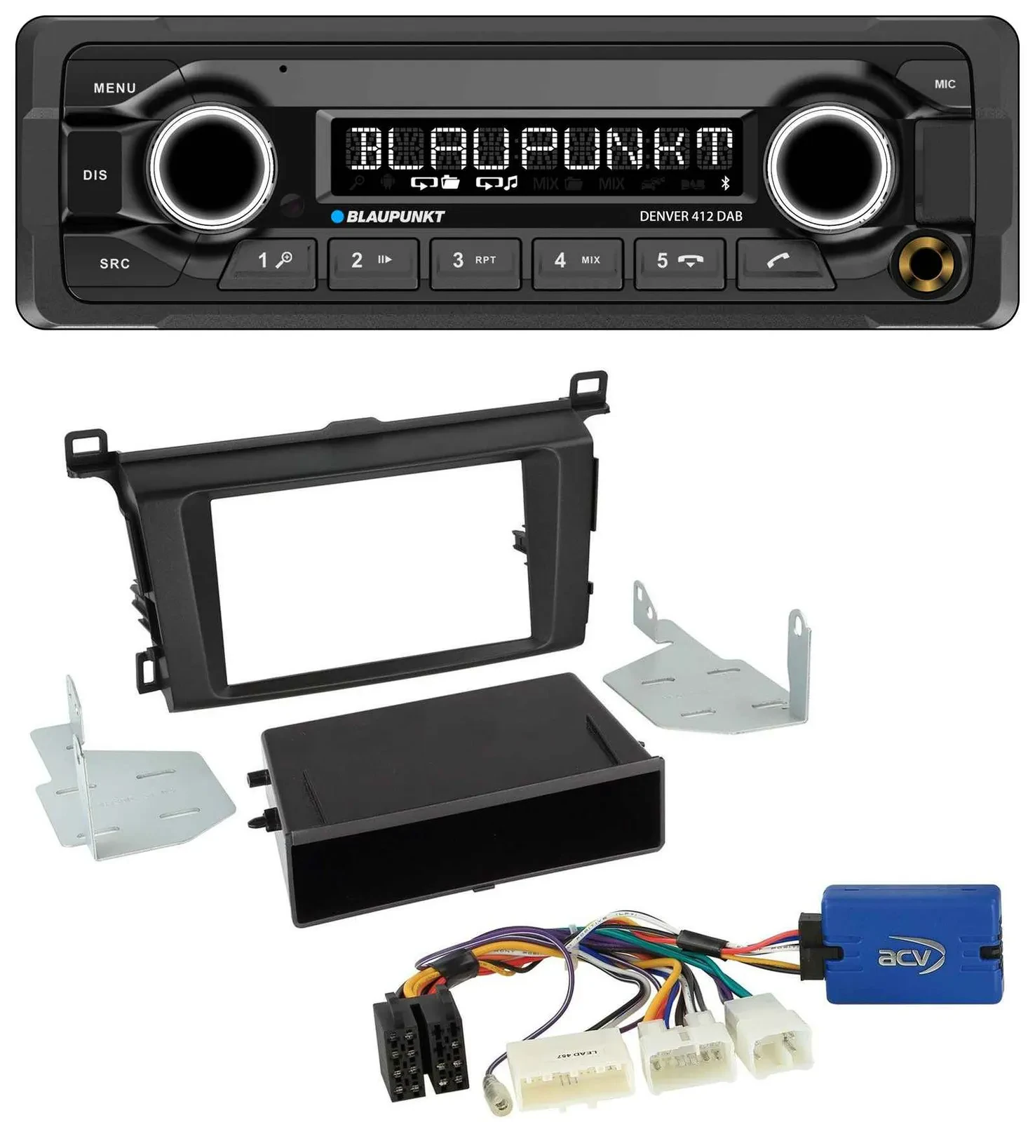 Blaupunkt Bluetooth DAB MP3 USB Autoradio für Toyota RAV-4 (ab 2013)