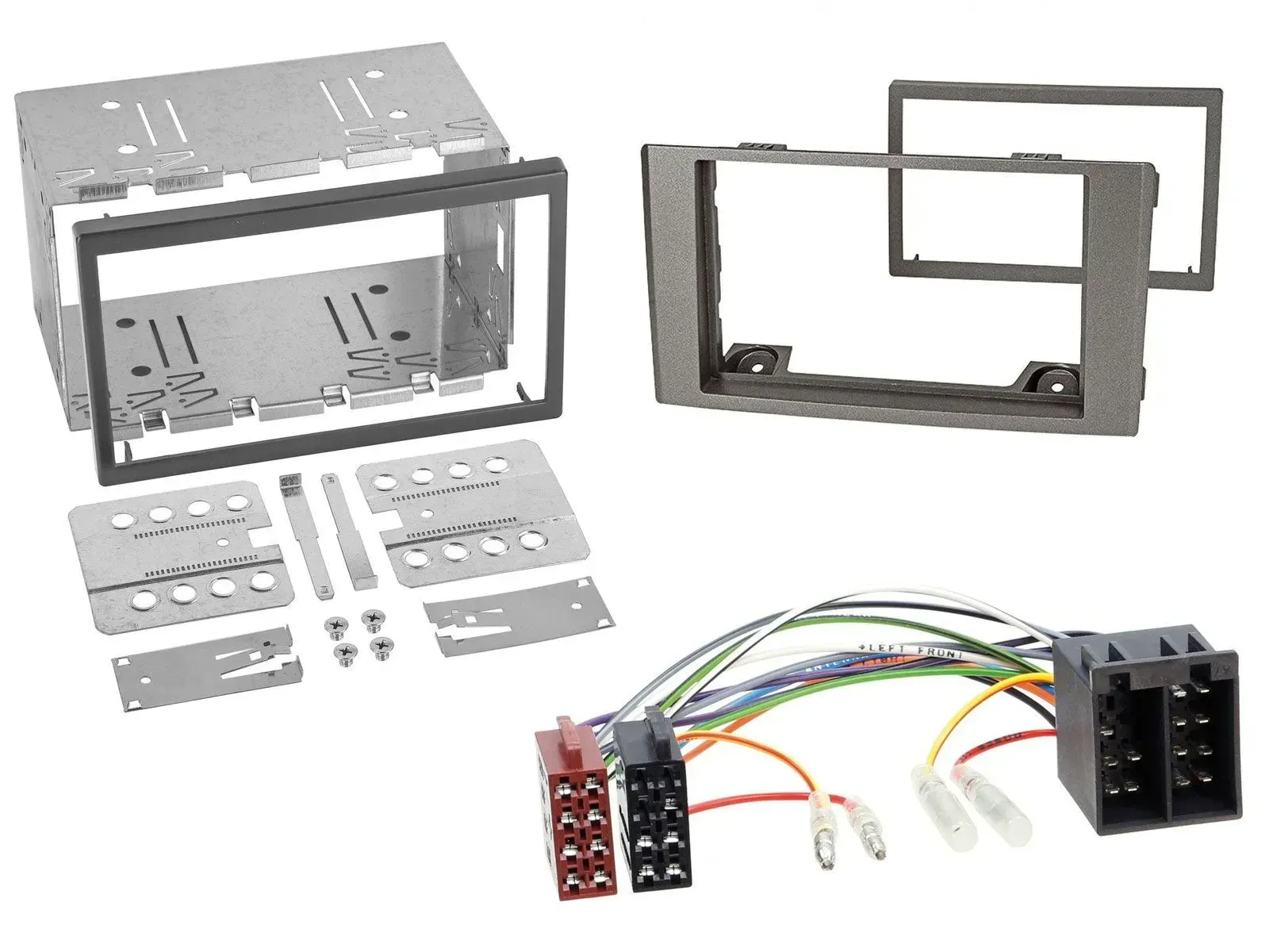 Einbauset Doppel DIN Autoradio für Iveco Daily 2006-2014 silber