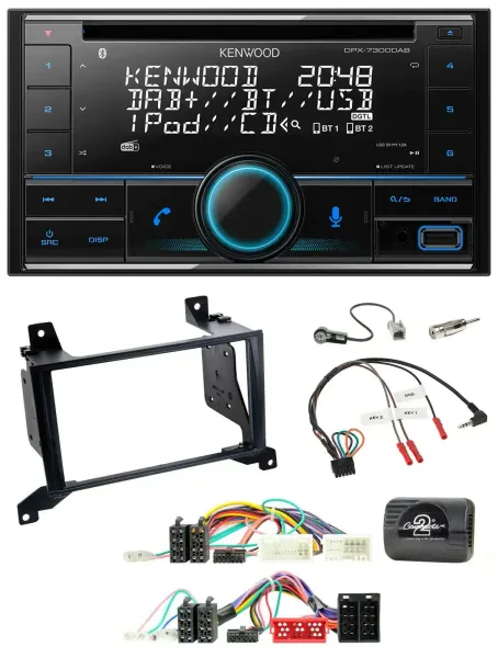 Kenwood CD 2DIN DAB USB Lenkrad Bluetooth Autoradio für Hyundai Santa Fe CM 2009