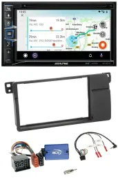 Alpine Bluetooth TMC USB DAB 2DIN Lenkrad Navigation für BMW 3er E46 2000-2006