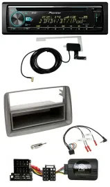 Автомагнитола Pioneer CD/USB/DAB для Alfa Romeo GT/147, поддержка управления на руле, серебристая