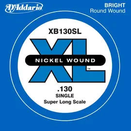 Струна для бас-гитары D'Addario EXPXB130SL, сталь никелированная, круглая оплетка, калибр 130