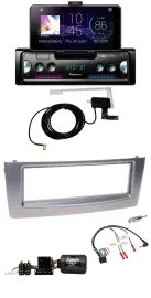 Pioneer DAB Bluetooth Lenkrad USB Autoradio für Fiat Grande Punto 2006-2010 grau