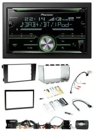 Pioneer Bluetooth Lenkrad DAB 2DIN USB CD Autoradio für Audi A6 C5 2001-2004 Akt
