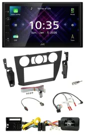 JVC DAB 2DIN Lenkrad Bluetooth USB Autoradio für BMW 3-er 2005-2013 man. Klima