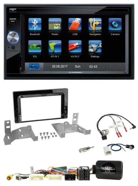 Blaupunkt 2DIN Bluetooth TMC USB Lenkrad SD Navigation für Toyota Aygo AB7 ab 22