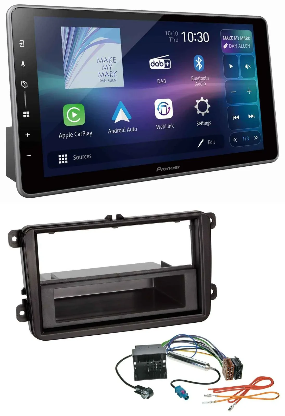 Pioneer Bluetooth USB DAB MP3 Autoradio für Skoda Fabia Octavia Rapid Roomster