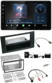 Kenwood Lenkrad Bluetooth USB DAB Autoradio für Ford Kuga 2008-2012 schwarz