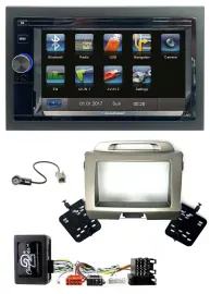 Blaupunkt Lenkrad USB Bluetooth TMC 2DIN Navigation für Kia Sportage 3 Navi 10-1