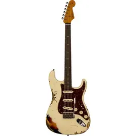Электрогитара Fender Custom Shop Limited Edition 1961 Stratocaster Heavy Relic Vintage White over Sunburst