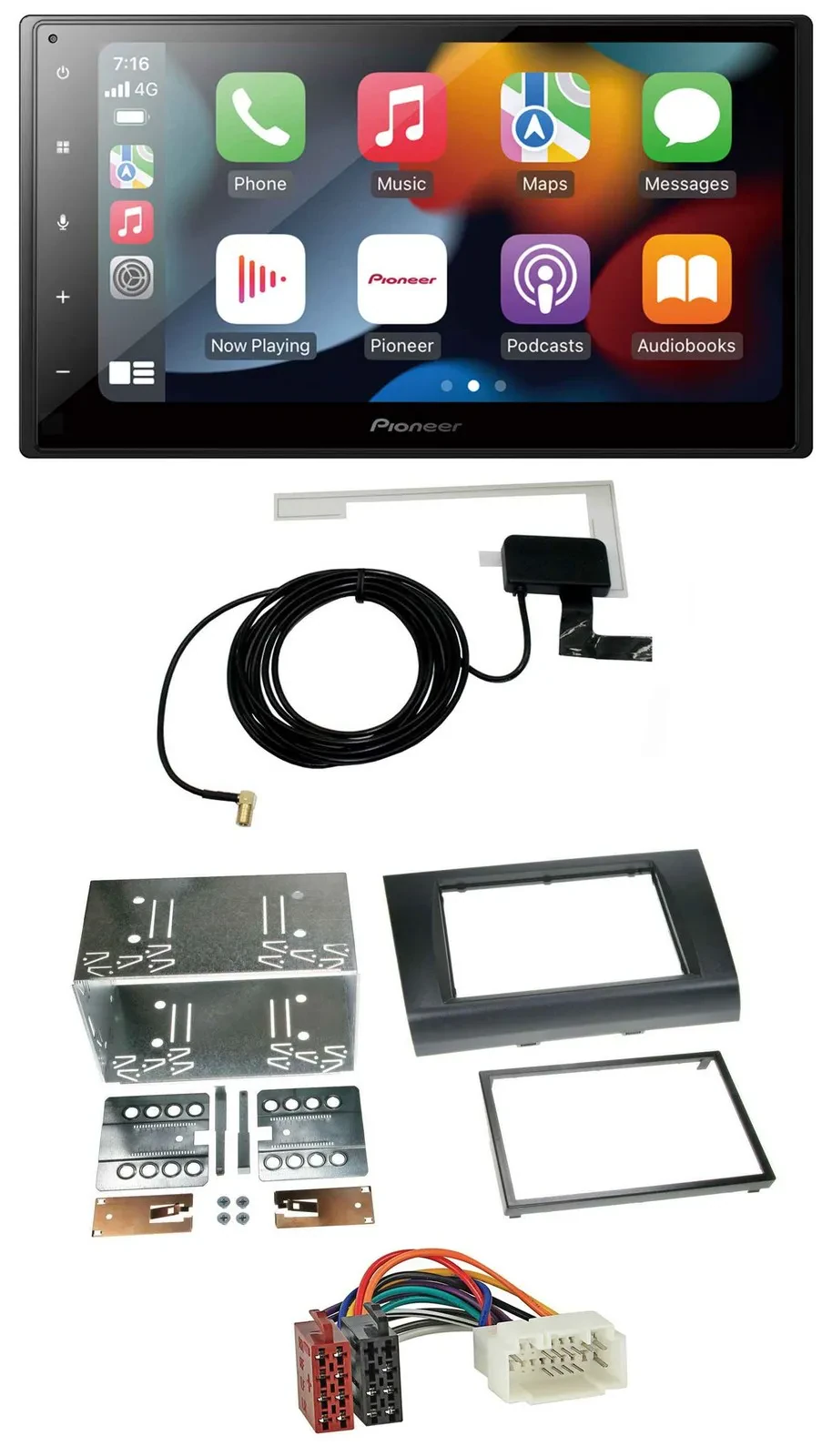 Автомагнитола Pioneer 2-DIN, Bluetooth, USB, DAB, MP3 для Suzuki Swift (2005–2010)