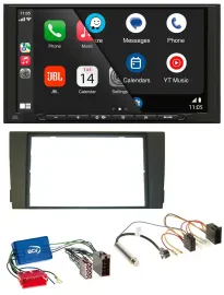 JBL USB 2DIN MP3 Bluetooth AUX Autoradio für Audi A6 C5 01-05 Aktivsystem Mini-I