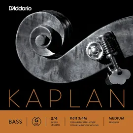 Струна для контрабаса D'Addario Kaplan G, 3/4, Medium