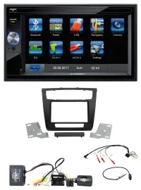 Blaupunkt 2DIN Bluetooth TMC USB Lenkrad SD Navigation für BMW 1er Aktiv aut. Kl