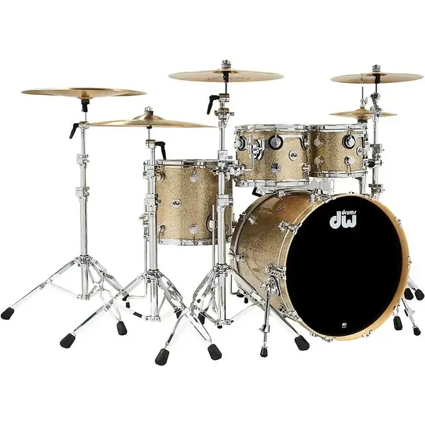 Ударная установка акустическая DW Collector Series 4-Piece SSC Maple Shell Pack W/Hardware Nickel Sparkle Glass