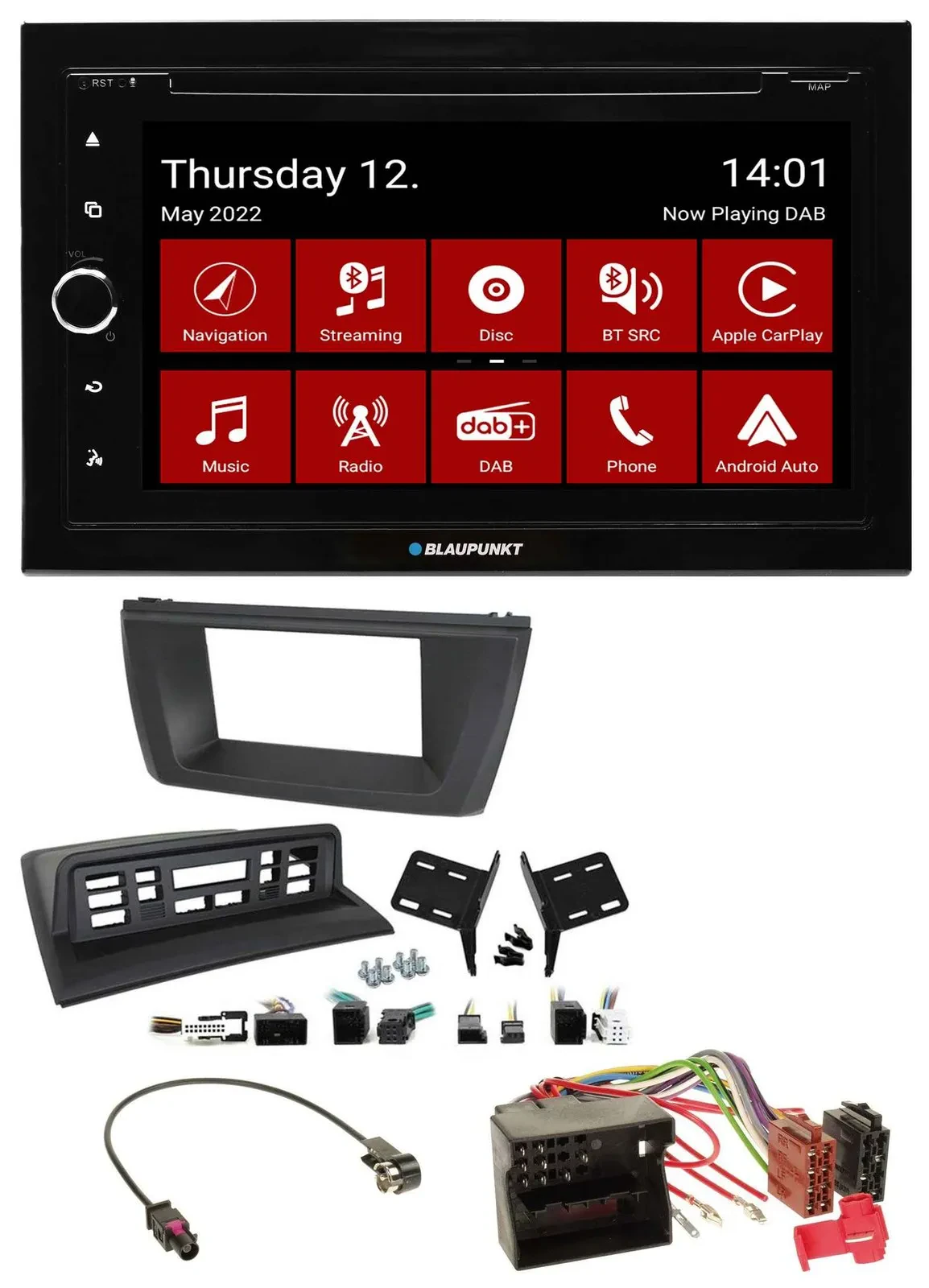 Blaupunkt MP3 DVD Bluetooth DAB 2DIN USB Autoradio für BMW X3 E83 2004-2010 mitt