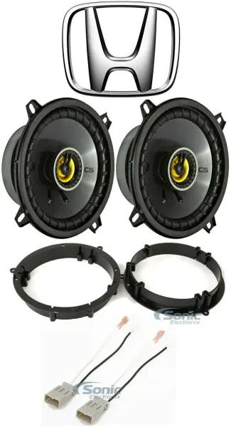 Kicker 6.5" Factory Door Car Speaker Replacement Kit For 2001-2005 Honda Civic