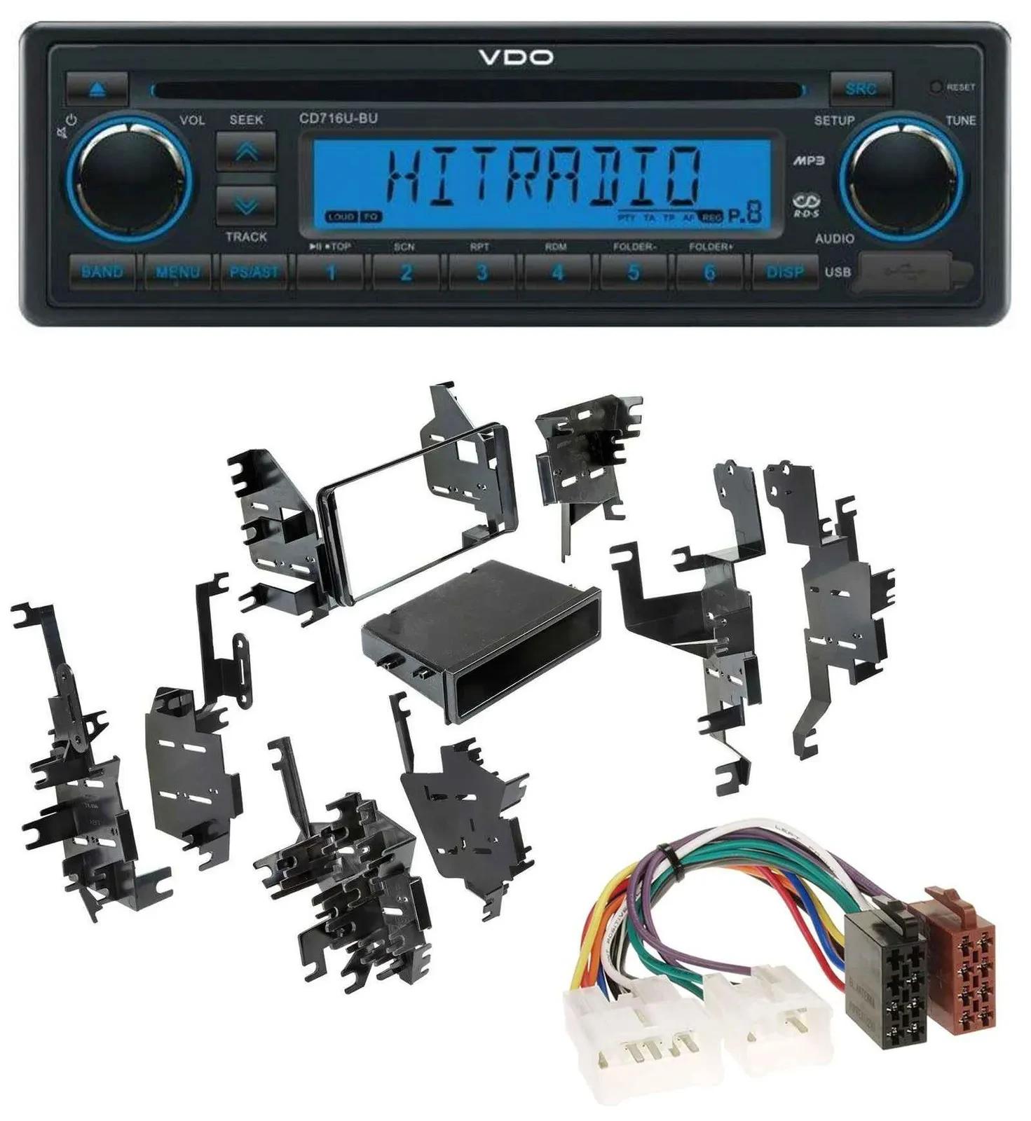 VDO AUX MP3 1DIN CD USB Autoradio für Toyota Highlander Matrix RAV 4