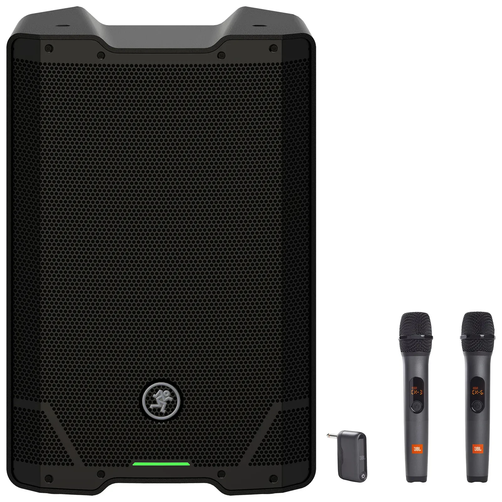 Активная акустическая система для PA/DJ Mackie SRT210 10", 1600W, Bluetooth (набор) + 2 JBL беспроводных микрофона