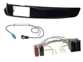 Einbauset Doppel DIN Autoradio für Alfa Giulietta schwarz glänzend piano