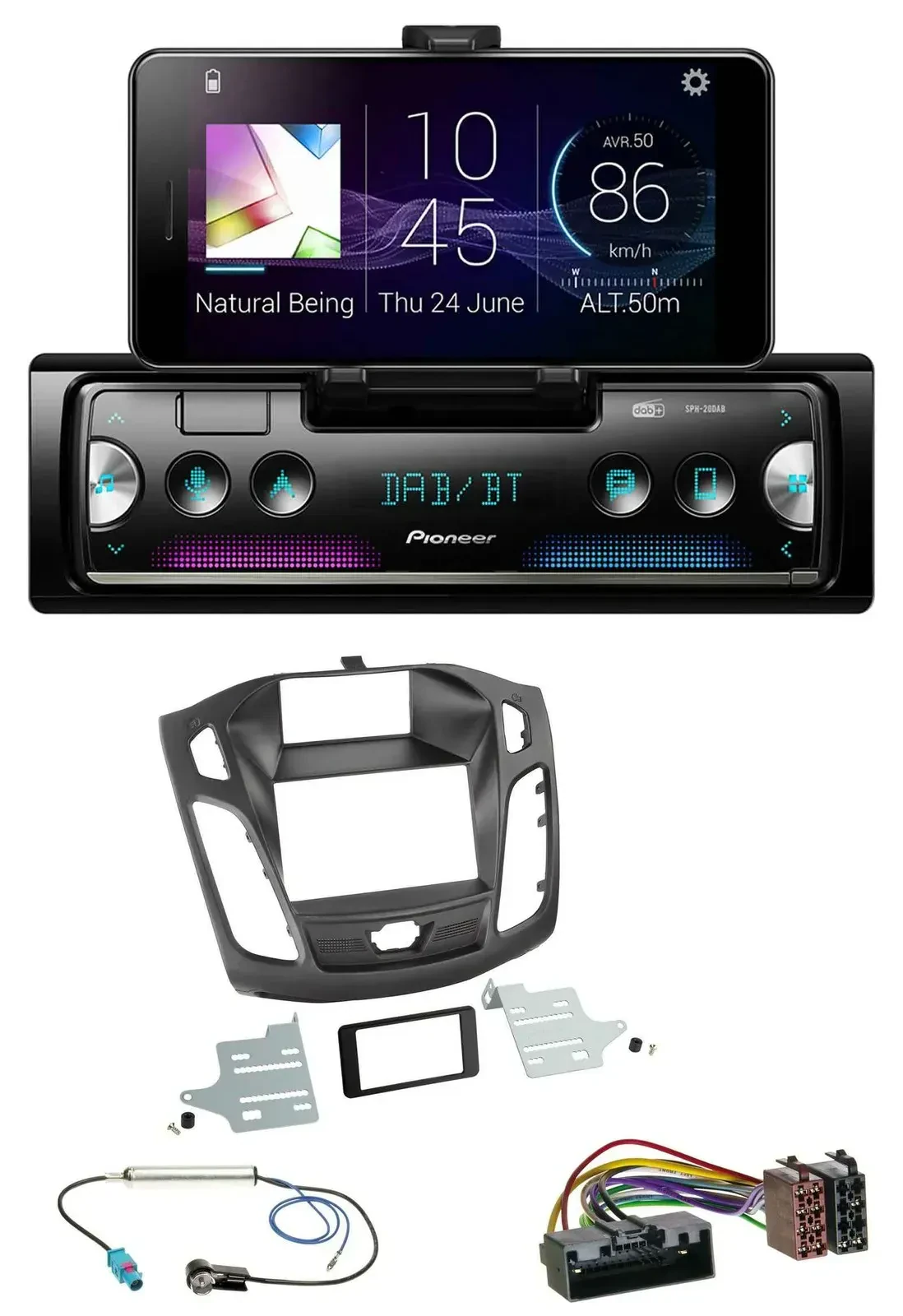 Автомагнитола для Ford Focus (DYB, 2011–2014) Pioneer USB MP3 Bluetooth DAB